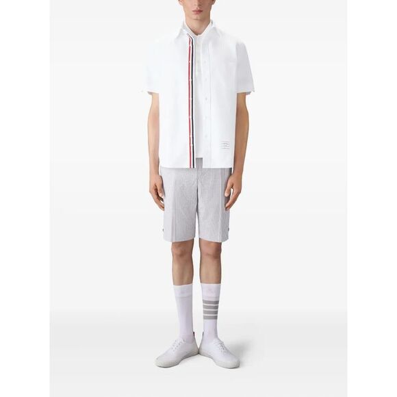 Thom Browne Men Classic Piqué 4-Bar Polo